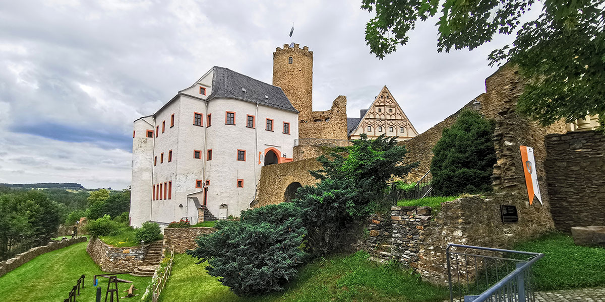 Burg Scharfenstein am Fluss Zschopau